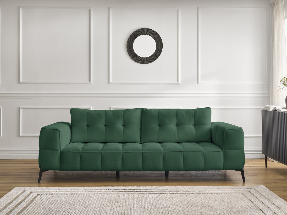 Bobochic Anis Sofa 3-Sitzer Strukturstoff Grün