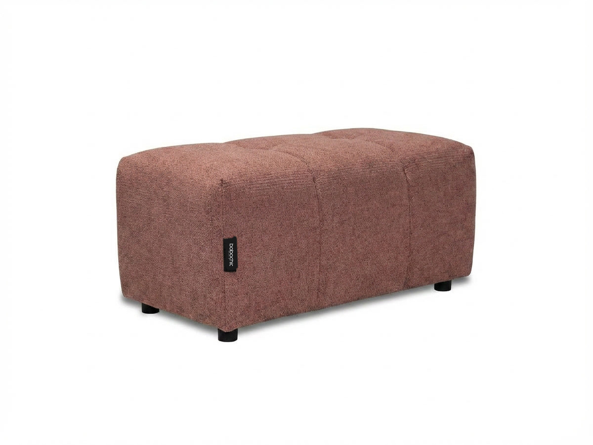 Bobochic Roxelane Wohnlandschaft mit Pouf Melange-Stoff Rot Ecke rechts