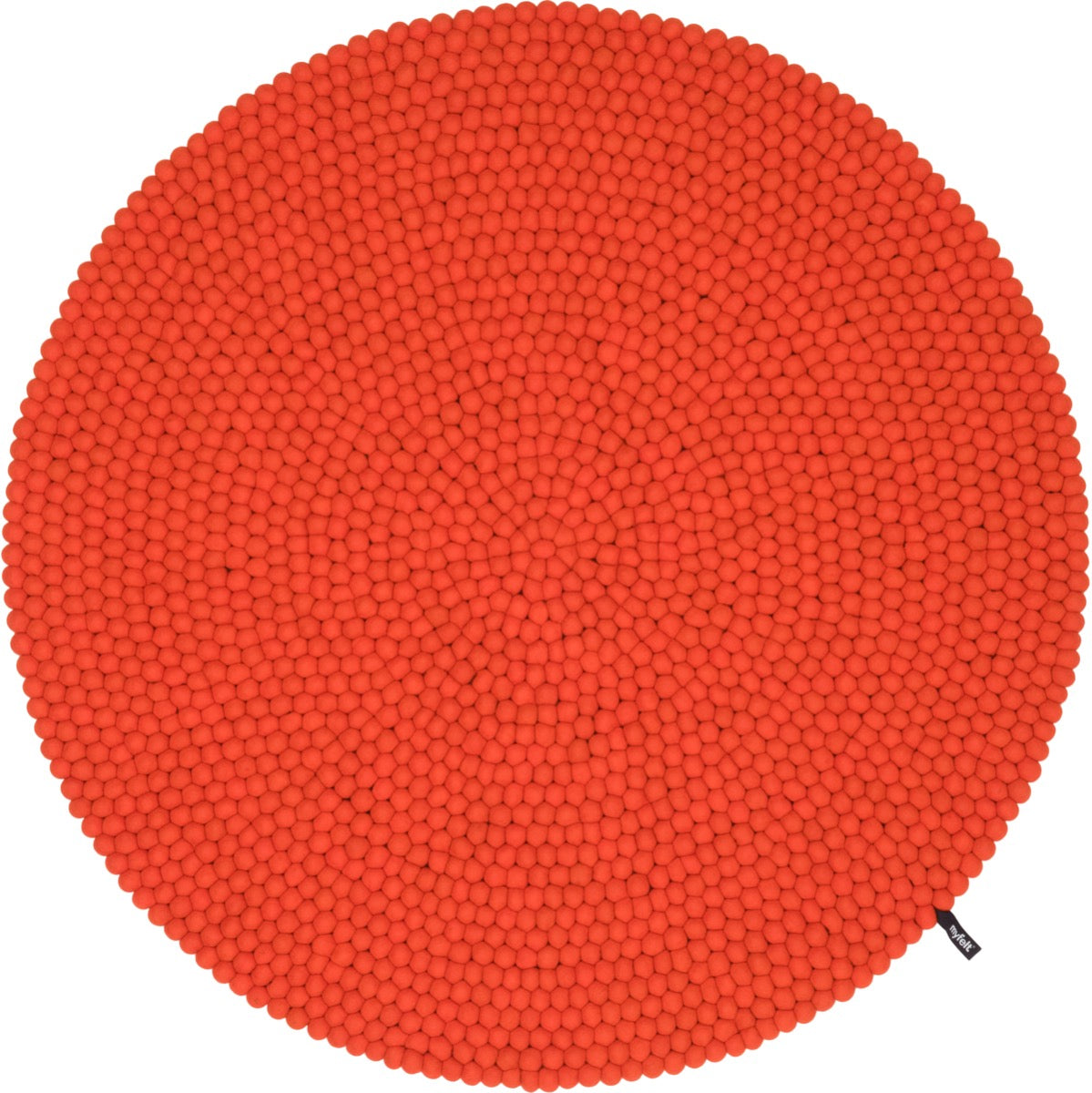 myfelt Mats Filzkugelteppich Rotorange rund Ø 50 cm
