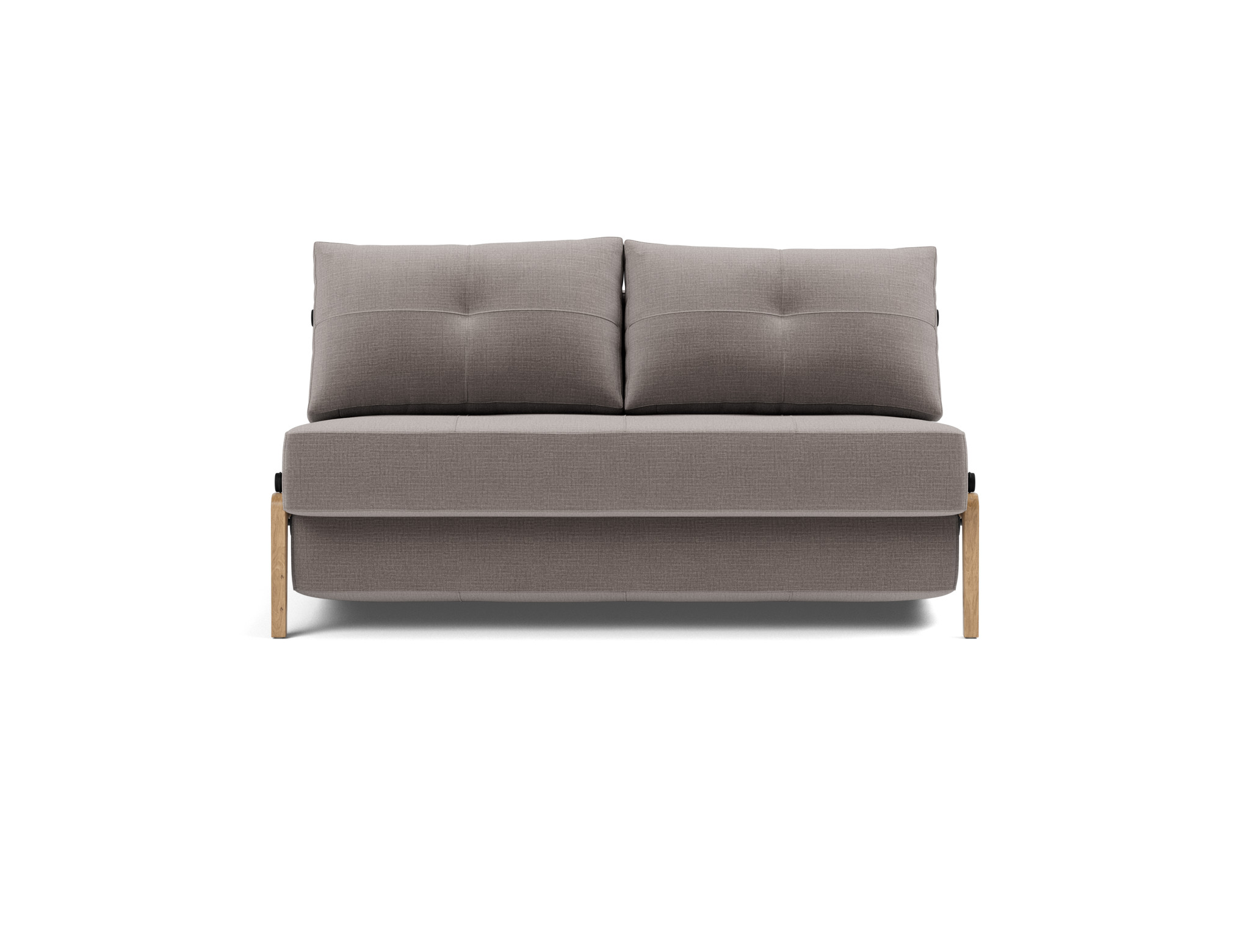 Schlafsofa Cubed 140 Chenille Esina 418-Truffle Beine Eiche