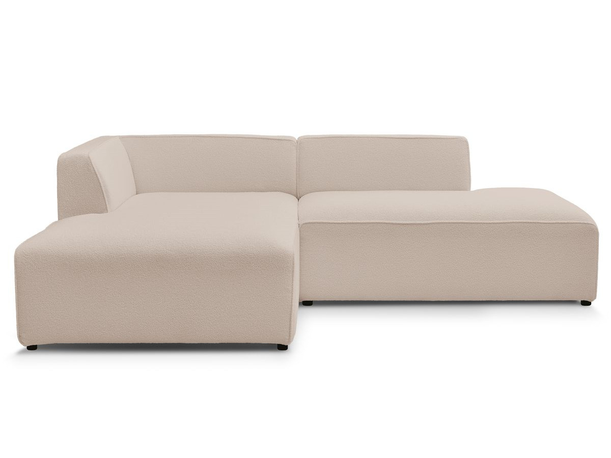 Bobochic Megeve Ecksofa Bouclé-Stoff Beige Ecke links