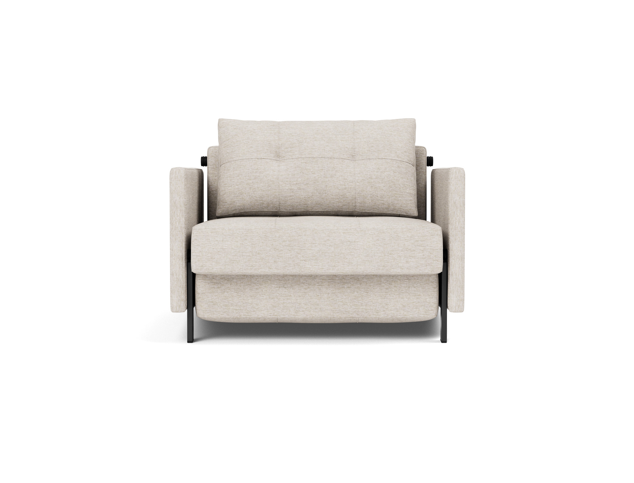 Schlafsessel Cubed 90 mit Armlehnen Chenille Yuveno 470-Natural