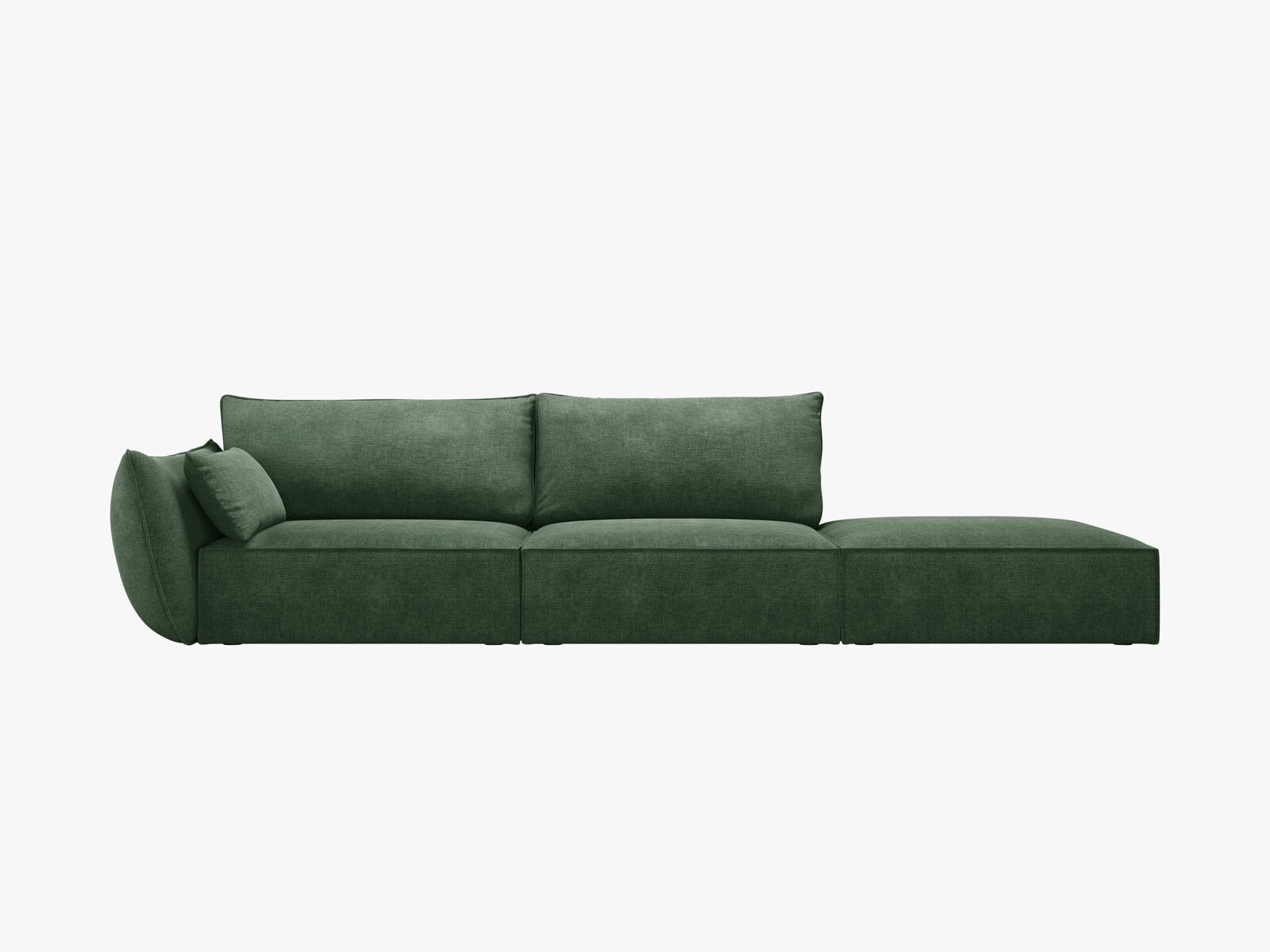 Micadoni Sofa Kaelle 4-Sitzer Rechts Chenille Over The Horizon Flaschengrün