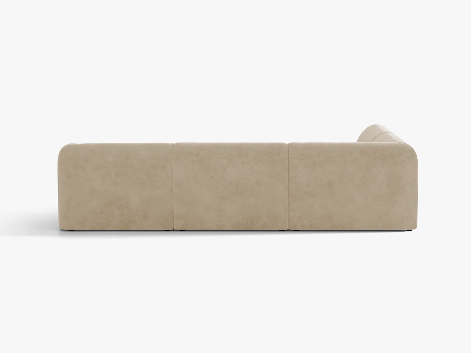 Micadoni Ecksofa Miley 6-Sitzer Samt Venus Beige Links