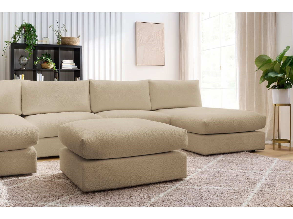 Bobochic Paris Wohnlandschaft Bouclé-Stoff Braun