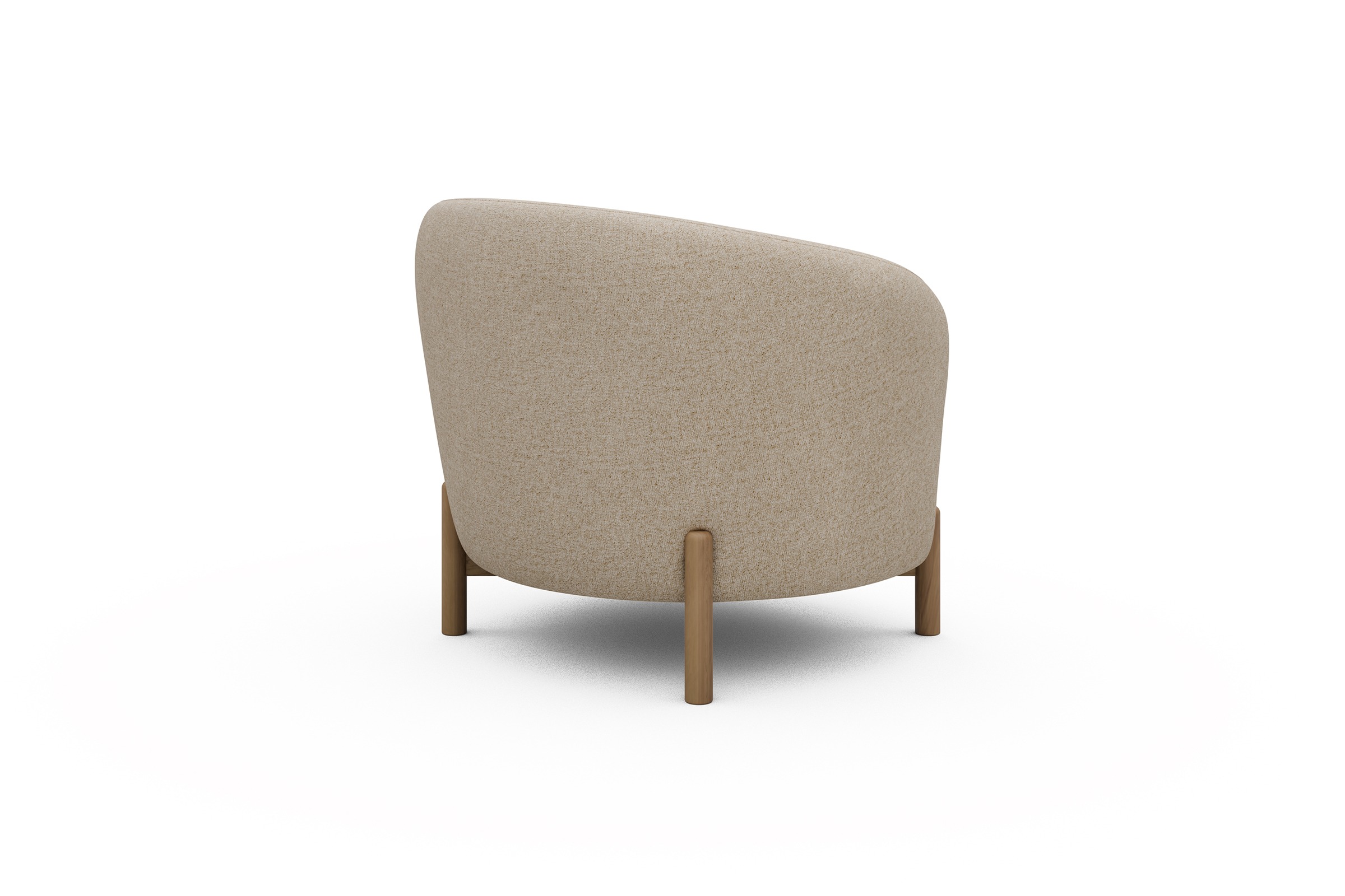 Sessel Ronda Holzbeine Eiche Natur Casone-Natural-Beige
