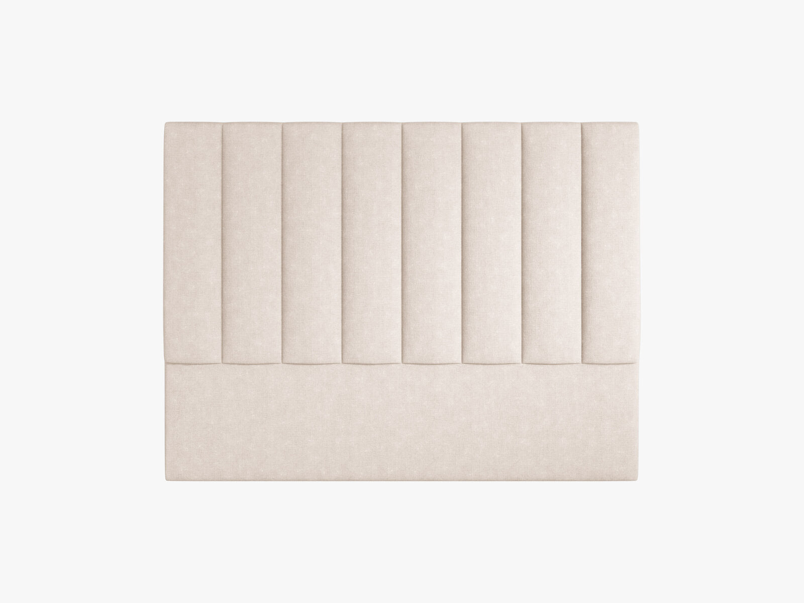 Micadoni Marl Samtiger Kopfteil 140 cm (H 120 cm) Strukturierter Stoff Liberty Beige 160x120
