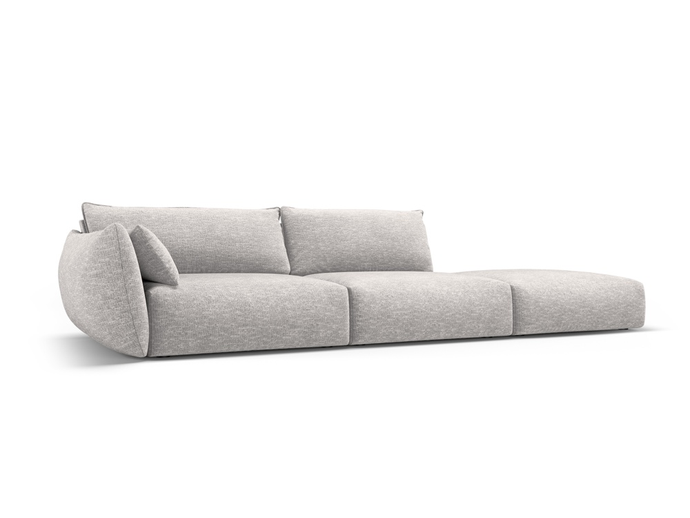 Cosmopolitan Design Sofa Matera 4-Sitzer offen Chenille Eden Silber Rechts