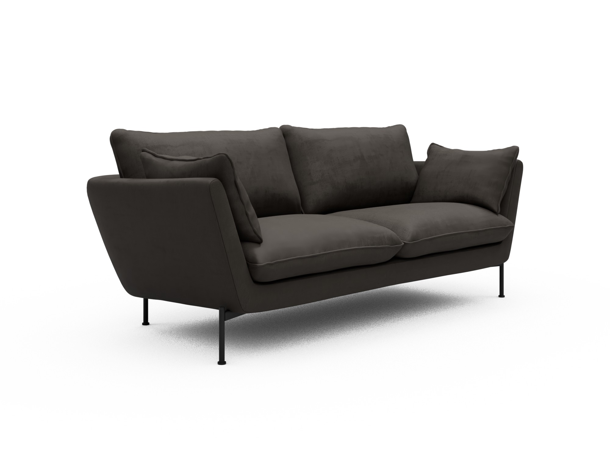 Skandi Home Sofa Anton 2-Sitzer Cordufine-Taupe moebelfaktor