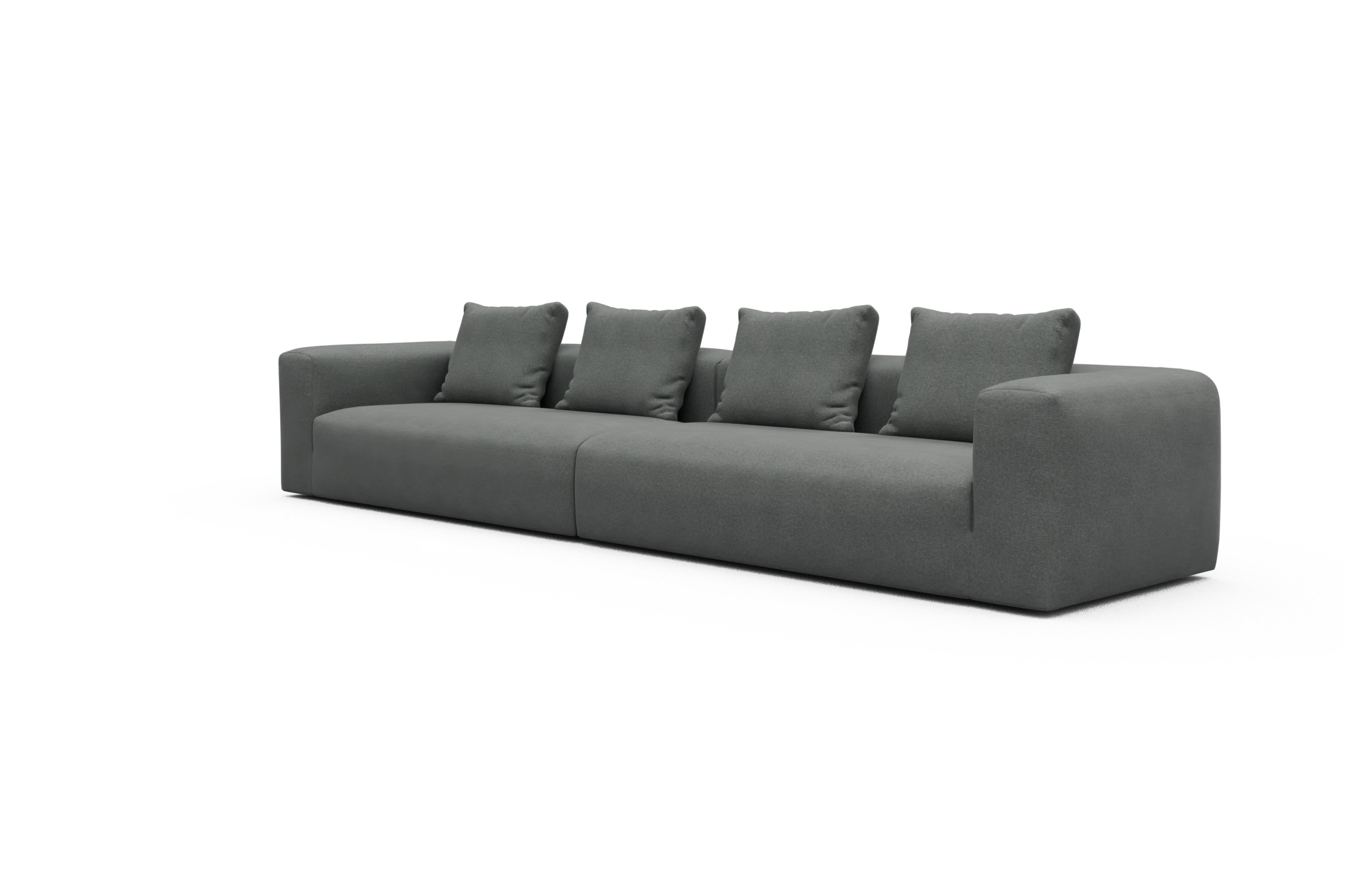 Sofa Modulares XXL Sofa Fred 5-Sitzer Satya-Steel