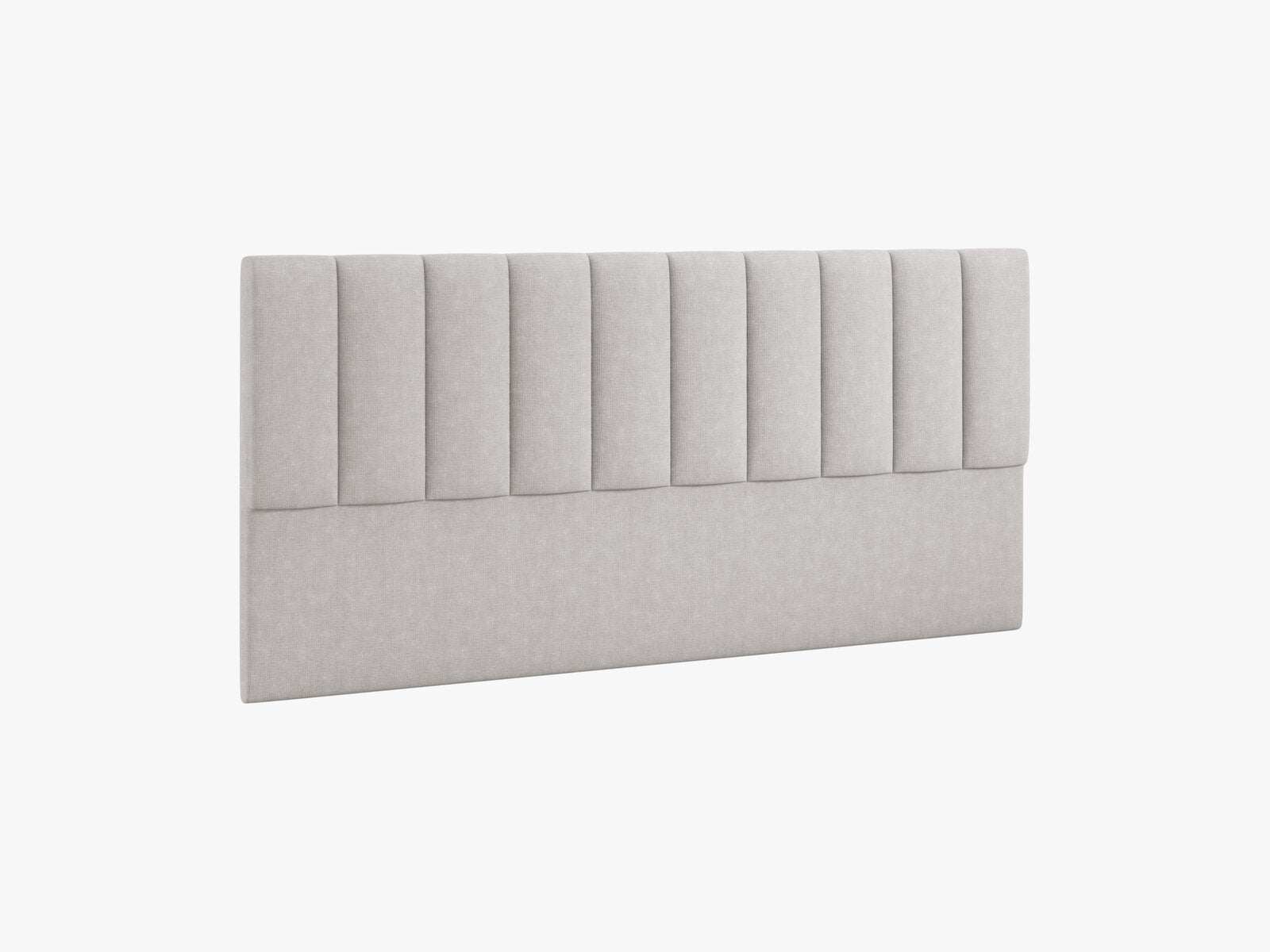 Micadoni Marl Samtiger Kopfteil 140 cm (H 95 cm) Strukturierter Stoff Liberty Hellgrau 200x95