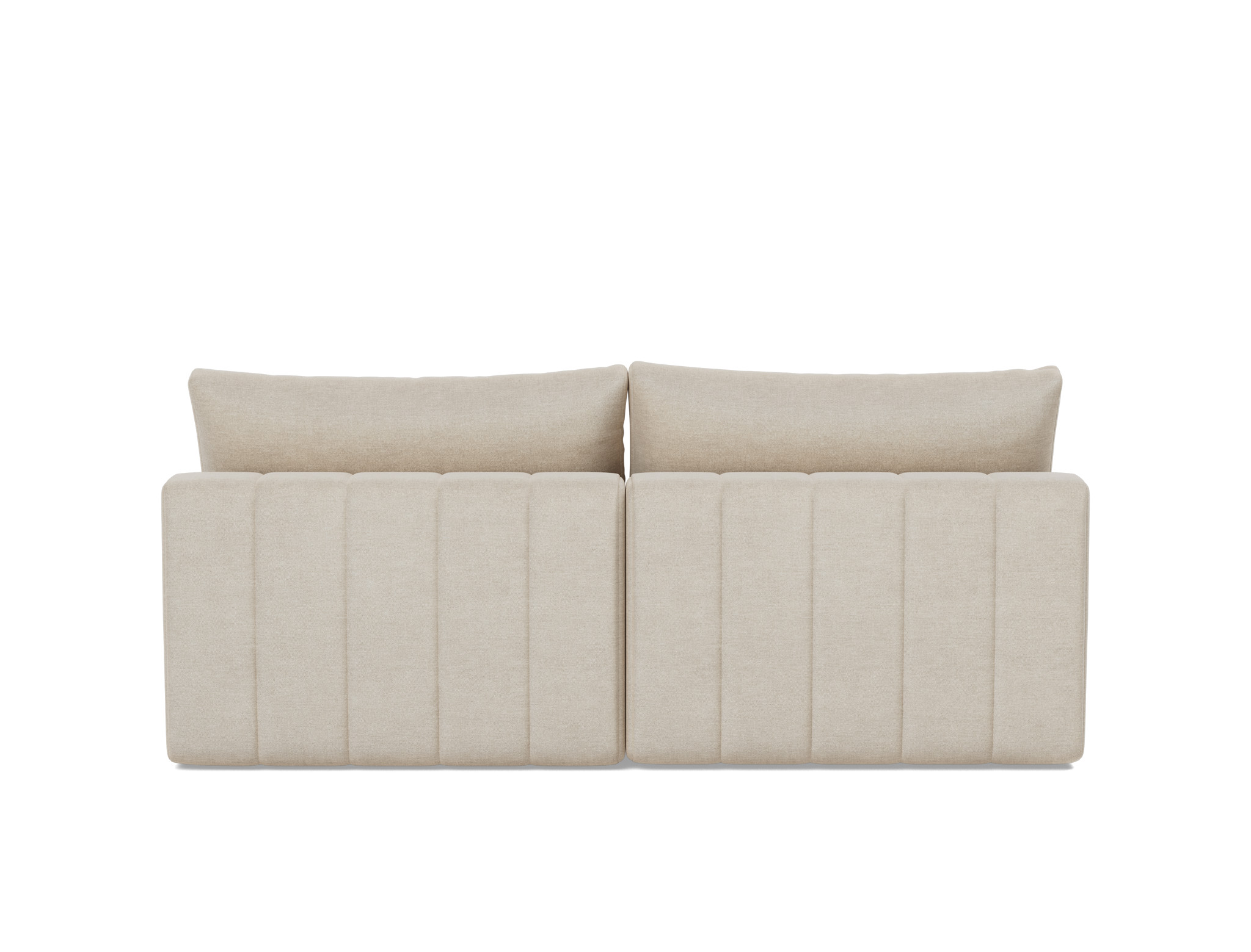 Schlafsofa Akello mit Chaiselongue Flachgewebe Phobos 586-Latte