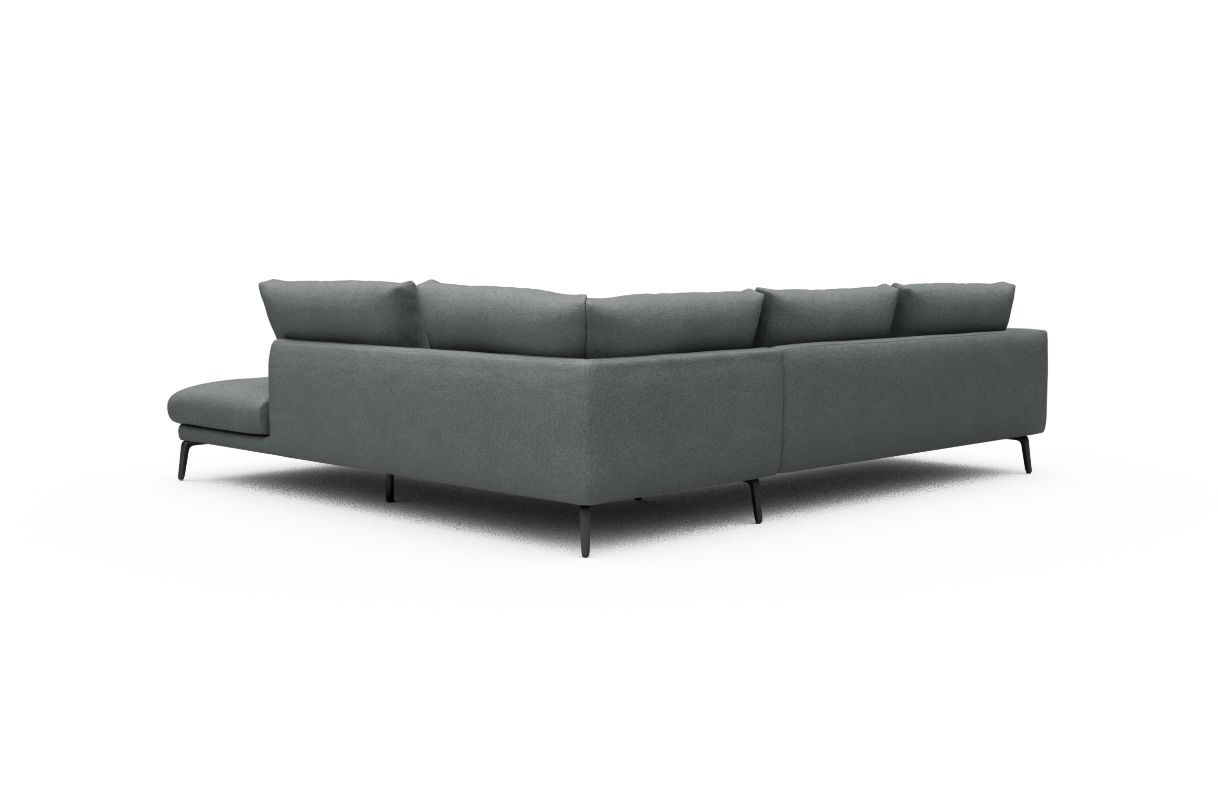Ecksofa Karl Relax-Ecke rechts mit 2,5-Sitzer Denari-Soft-Grey