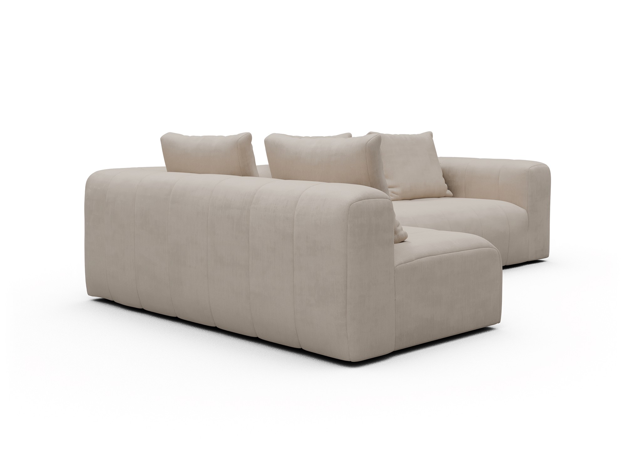 Hugo 2x 2,5-Sitzer Armlehne rechts Cordufine-Off-White moebelfaktor