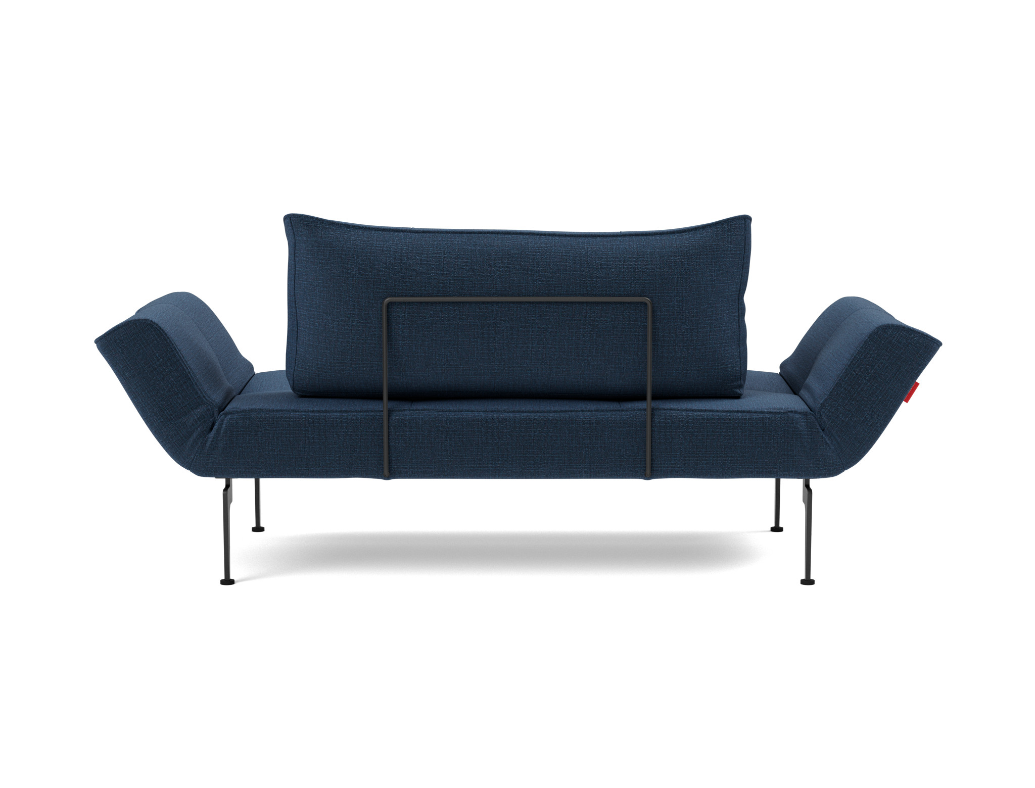 Tagesbett Zeal Chenille Esina 414-Indigo-Blue Beine Laser schwarz