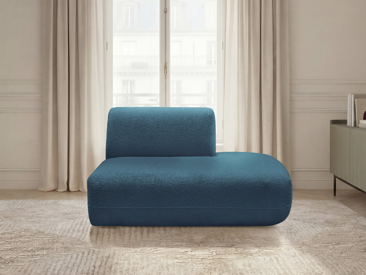 Bobochic Anda Sofamodul 2-Sitzer Chenille Hellblau Ecke rechts