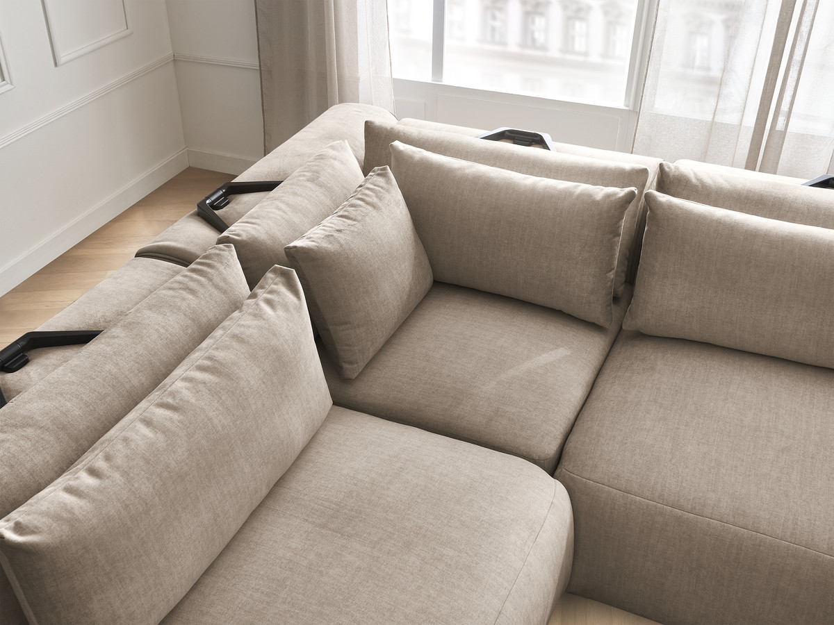 Bobochic Jana Ecksofa Samt Taupe