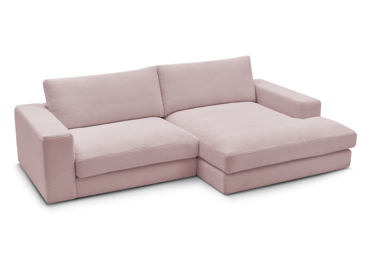 Bobochic Leonard Ecksofa 234 × 159 cm Cordsamt Violett Ecke rechts