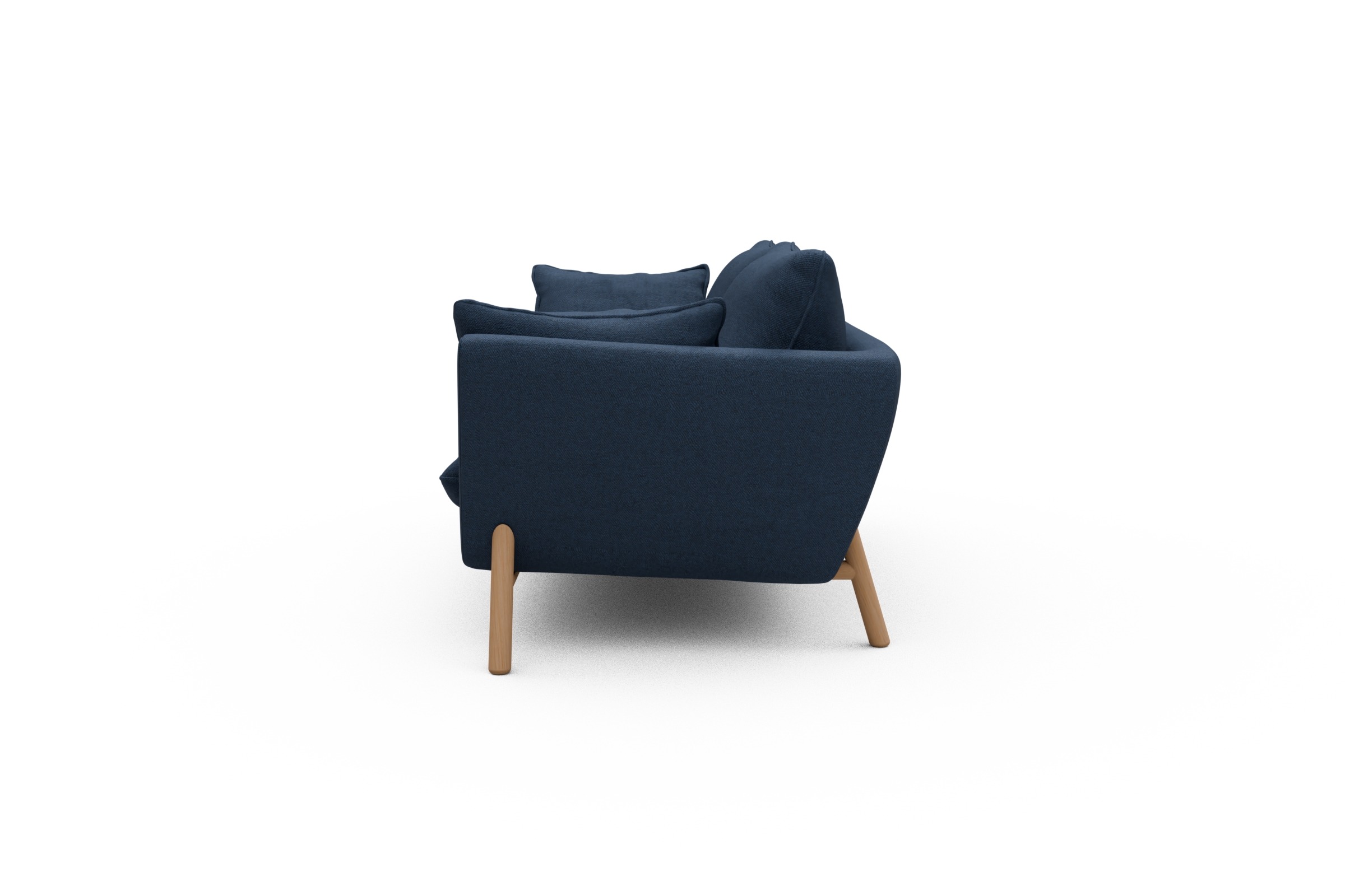 Sofa Emil 2-Sitzer Beinfarbe Eiche Natur Weda-Blue