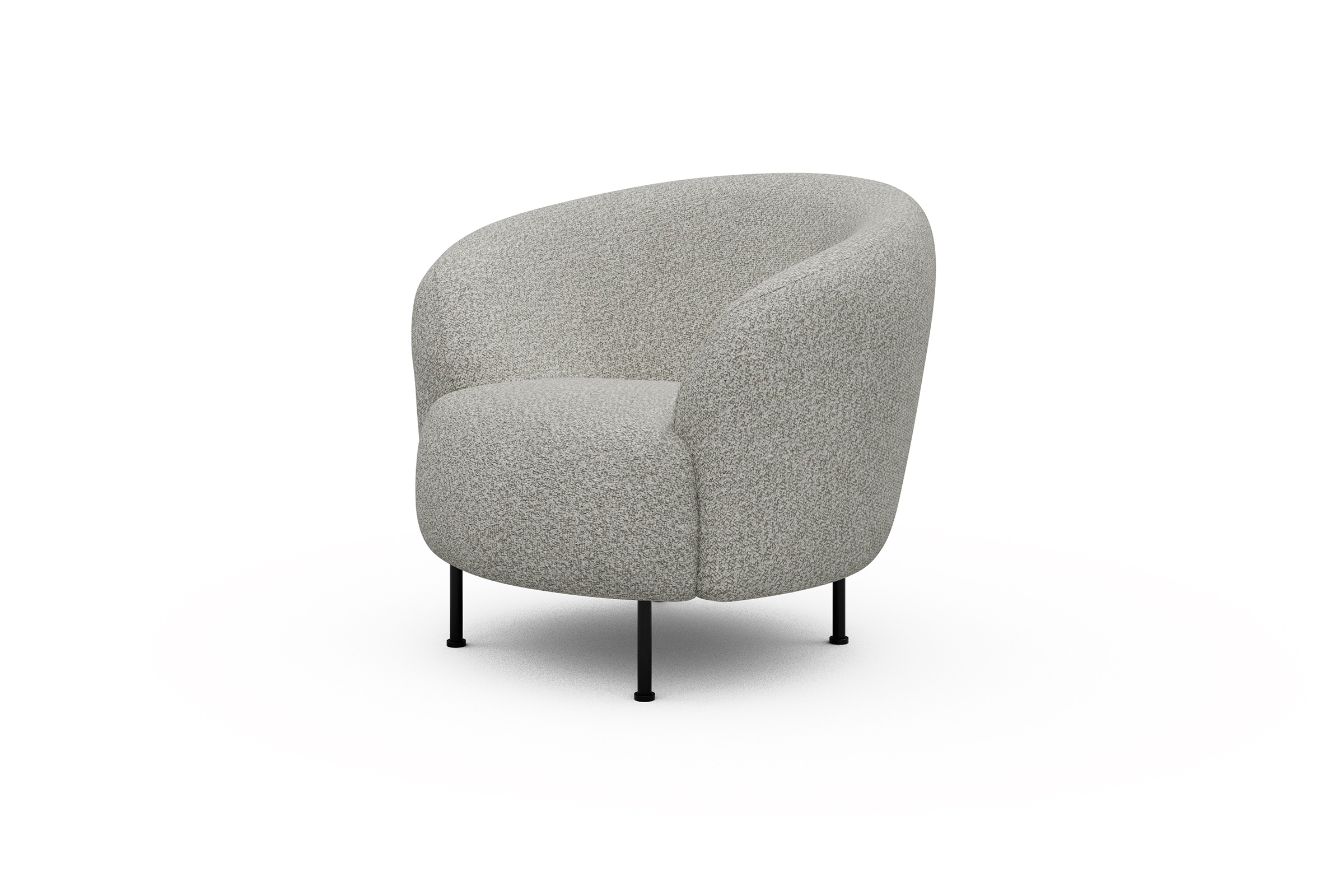 Sessel Ronda Metallbeine Schwarz Vanora-Warm-Sand
