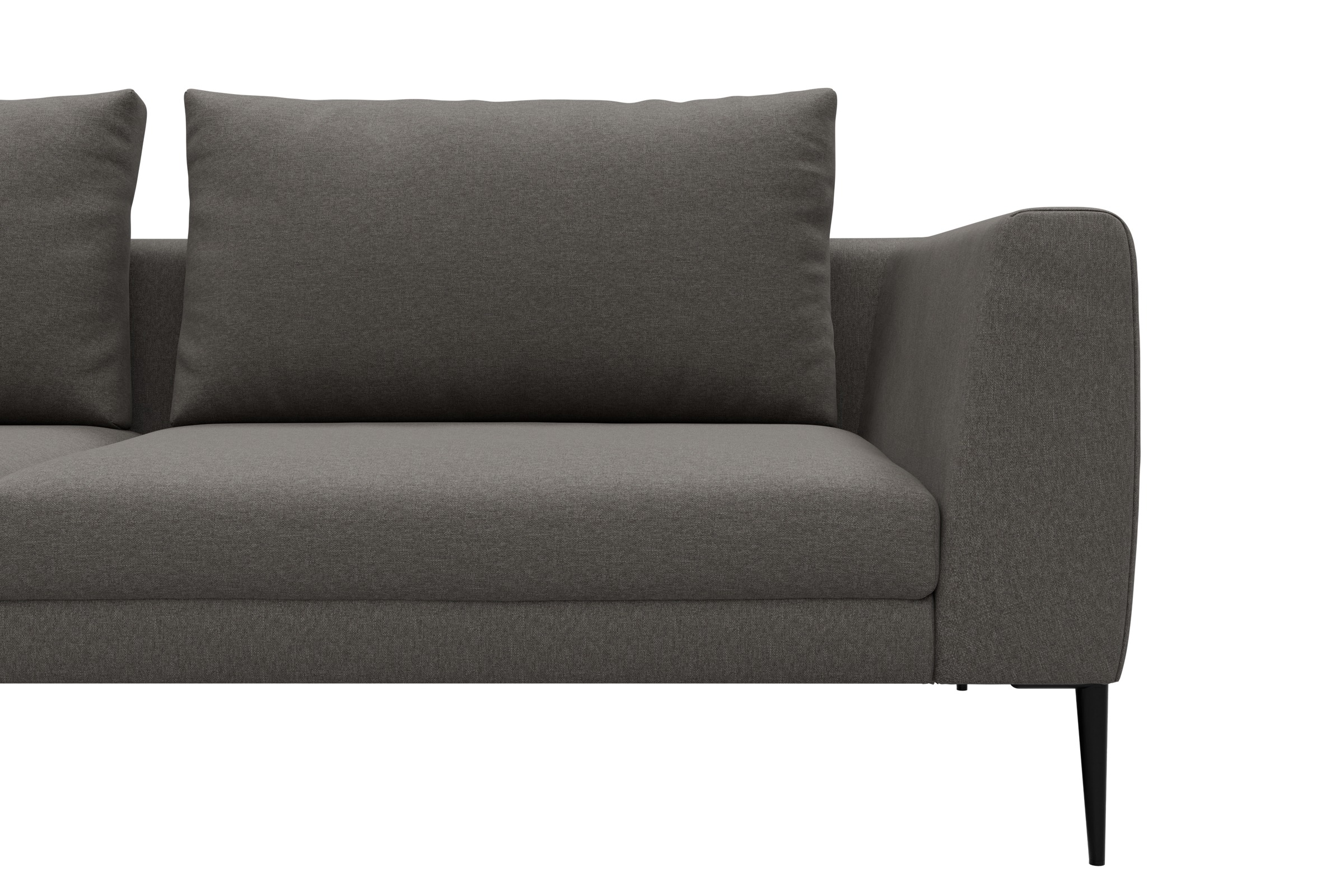 Ecksofa Paul Relax-Ecke links mit 2-Sitzer Satya-Taupe