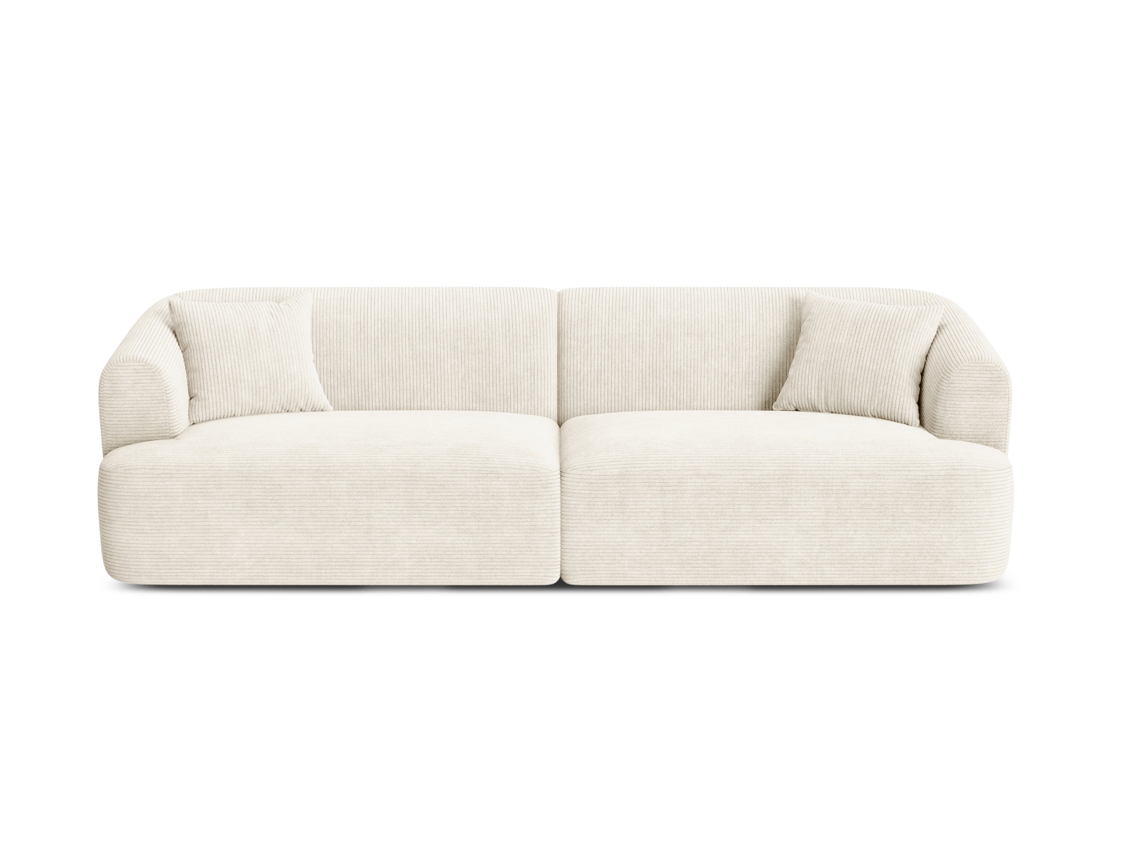 Cosmopolitan Design Sofa Campi 4-Sitzer Kord Lincoln D Helles Beige
