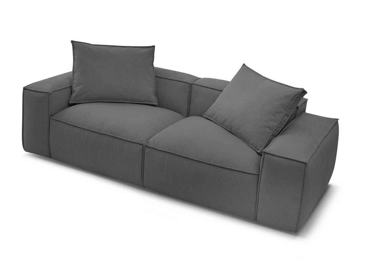 Bobochic Boheme Sofa 3-Sitzer Melange-Stoff Dunkelgrau