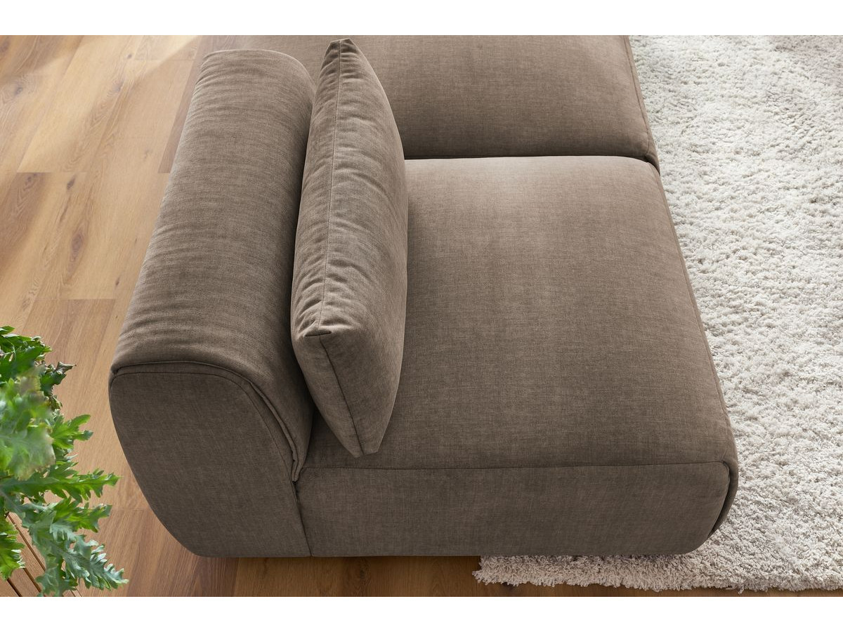 Bobochic Jeanne Sofa 3-Sitzer Samt Taupe
