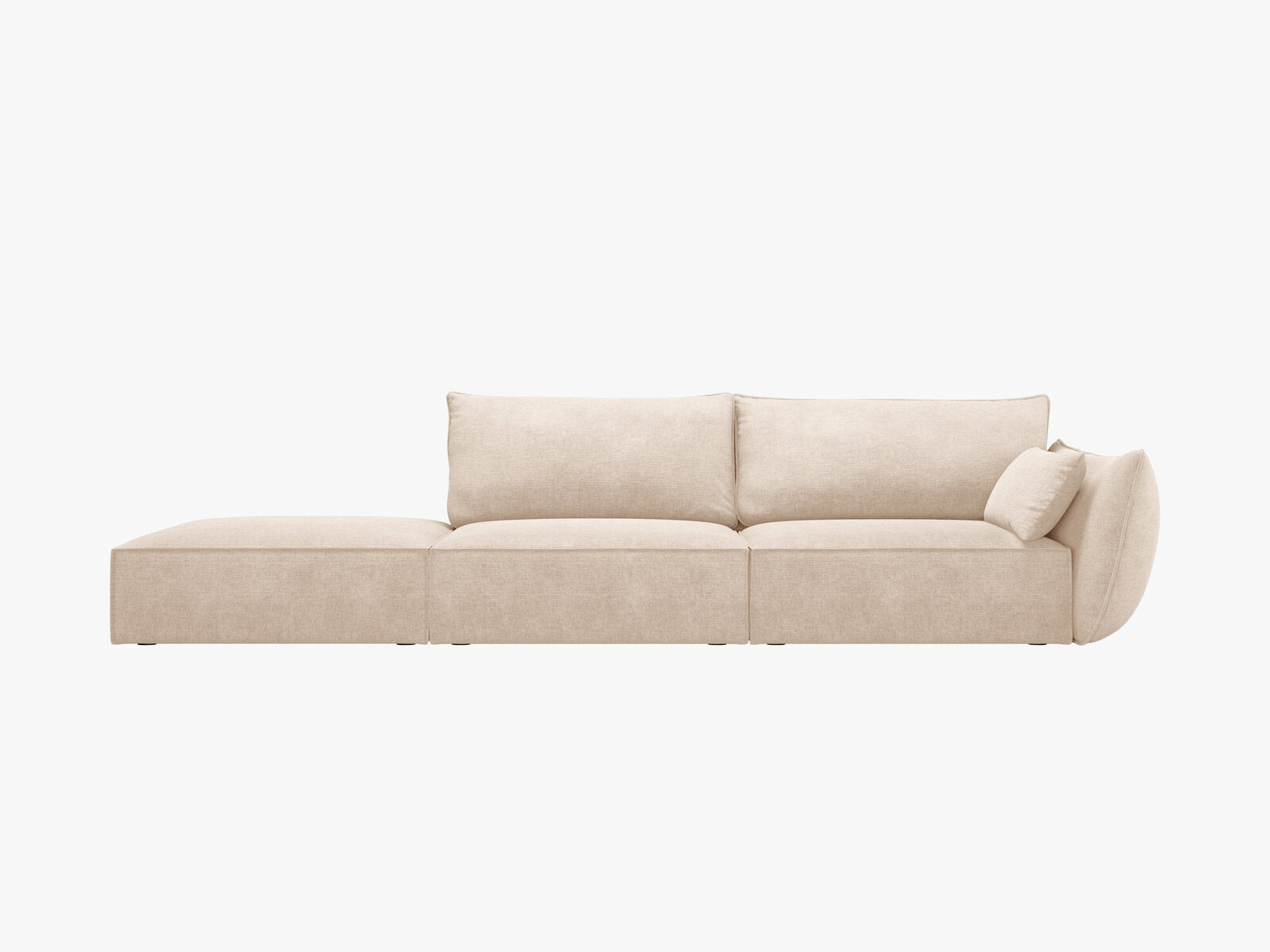 Micadoni Sofa Kaelle 4-Sitzer Links Chenille Over The Horizon Beige