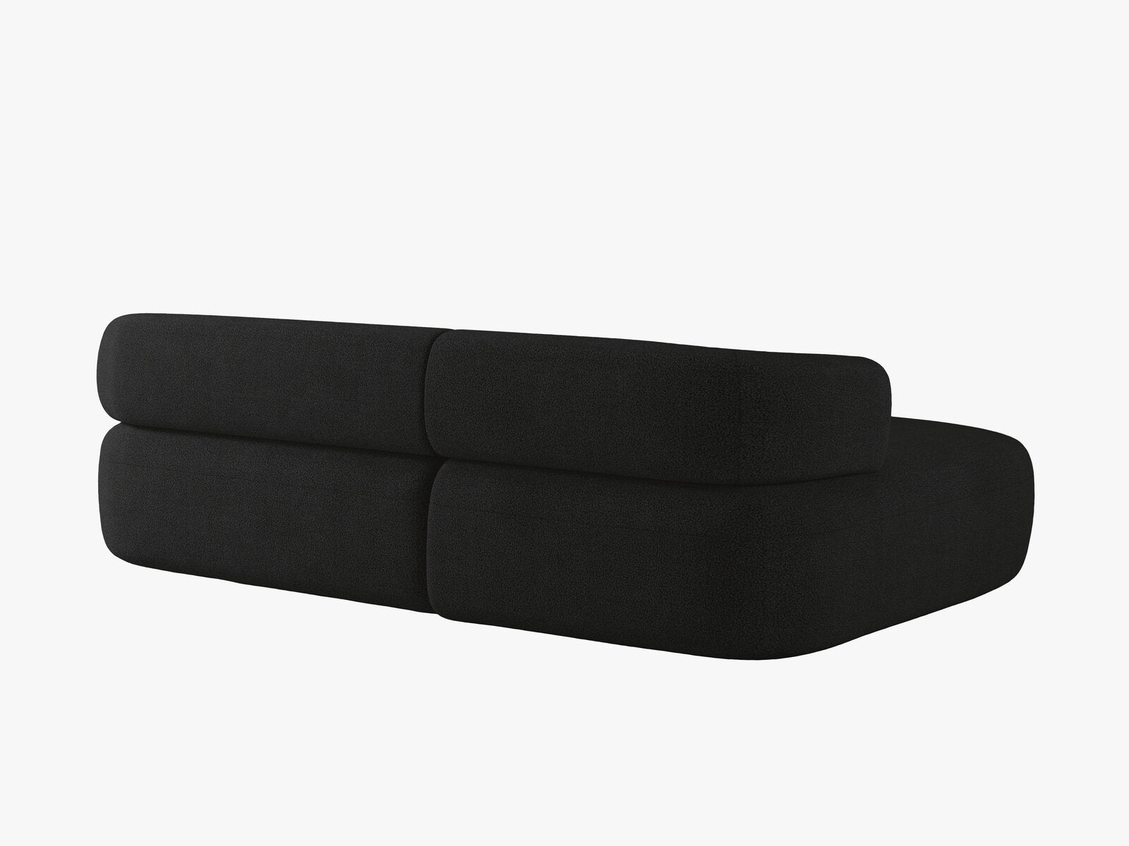 Micadoni 5-Sitzer Ecksofa Jenny Links Boucle Now or Never Schwarz