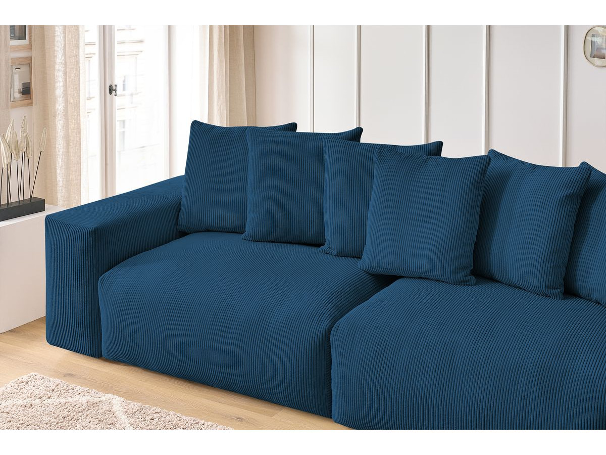 Bobochic Voltaire Sofa 4-Sitzer 320 × 124 cm Cordsamt Dunkelblau