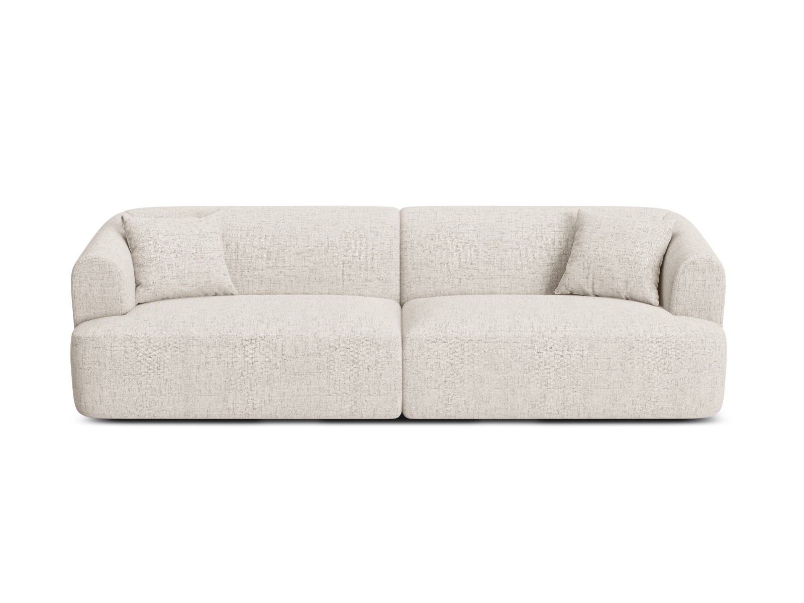 Cosmopolitan Design Sofa Campi 4-Sitzer Strukturierter Stoff Moly Helles Beige