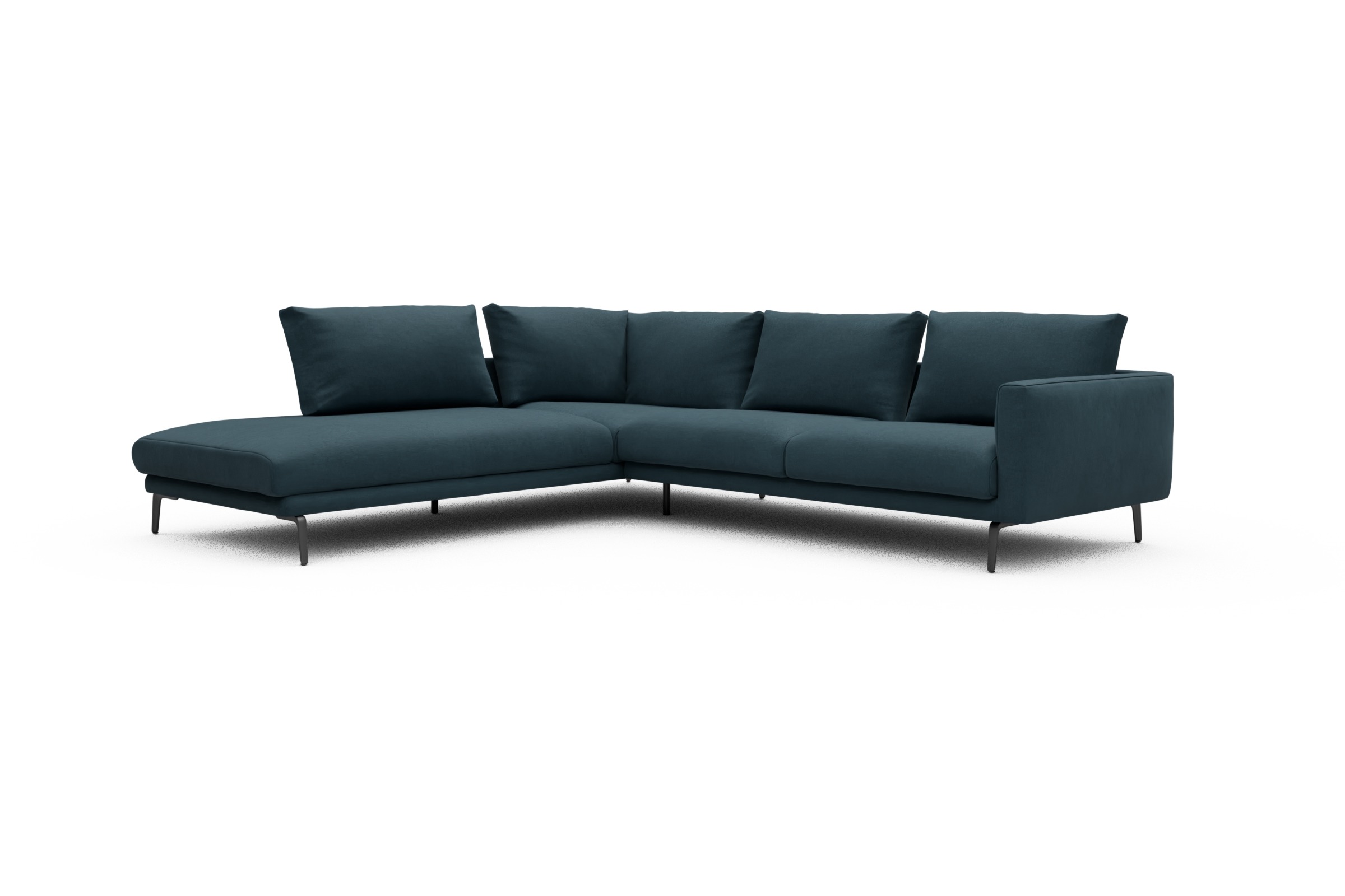 Ecksofa Karl Relax-Ecke links mit 2,5-Sitzer Satya-Indigo
