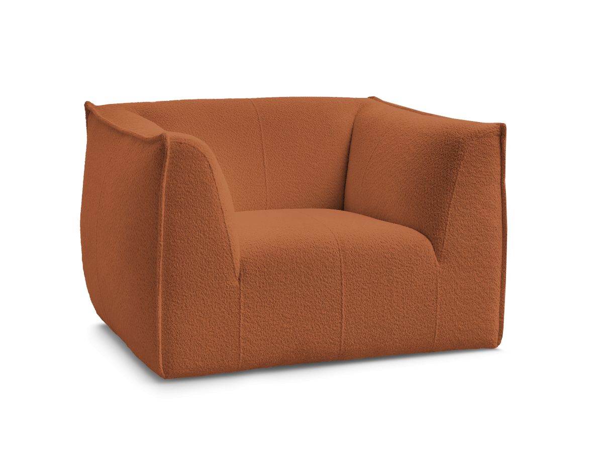 Bouclé-Stoff · Orange