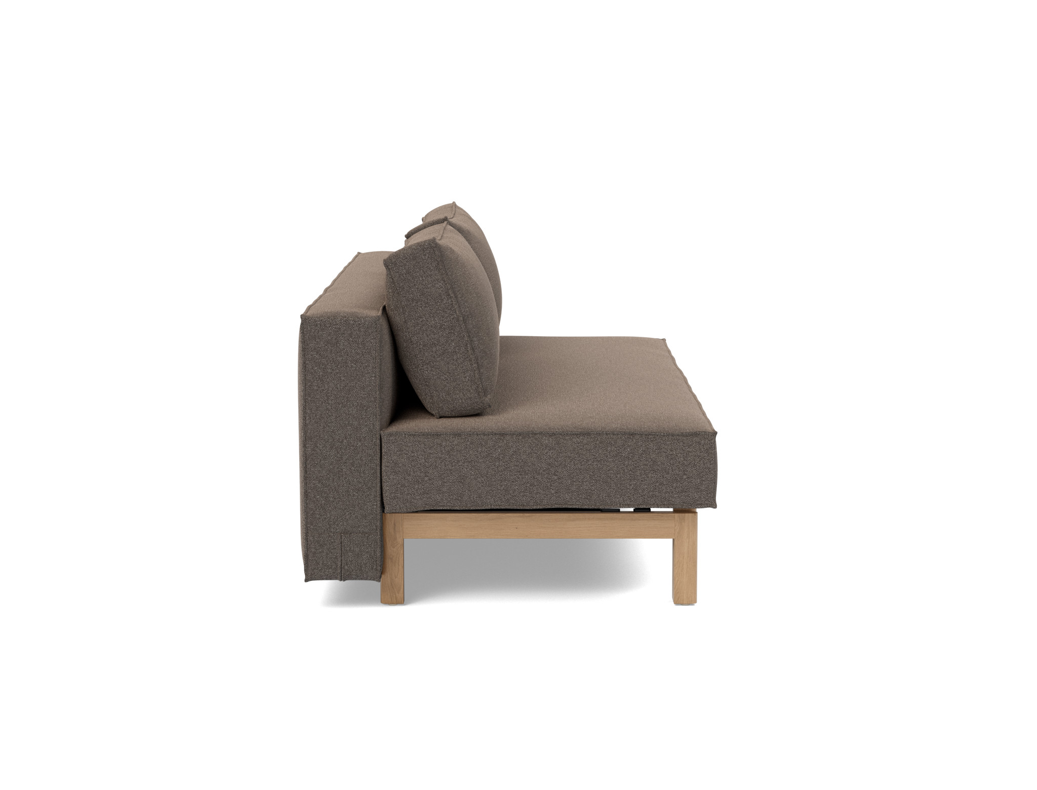 Schlafsofa Sly Boucle Skandi 530-Taupe Beine Eiche