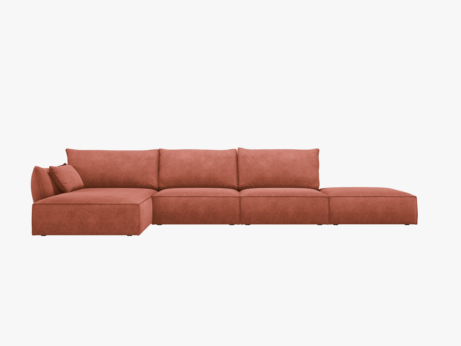 Micadoni Ecksofa Kaelle 5-Sitzer Links Chenille Over The Horizon Terrakotta