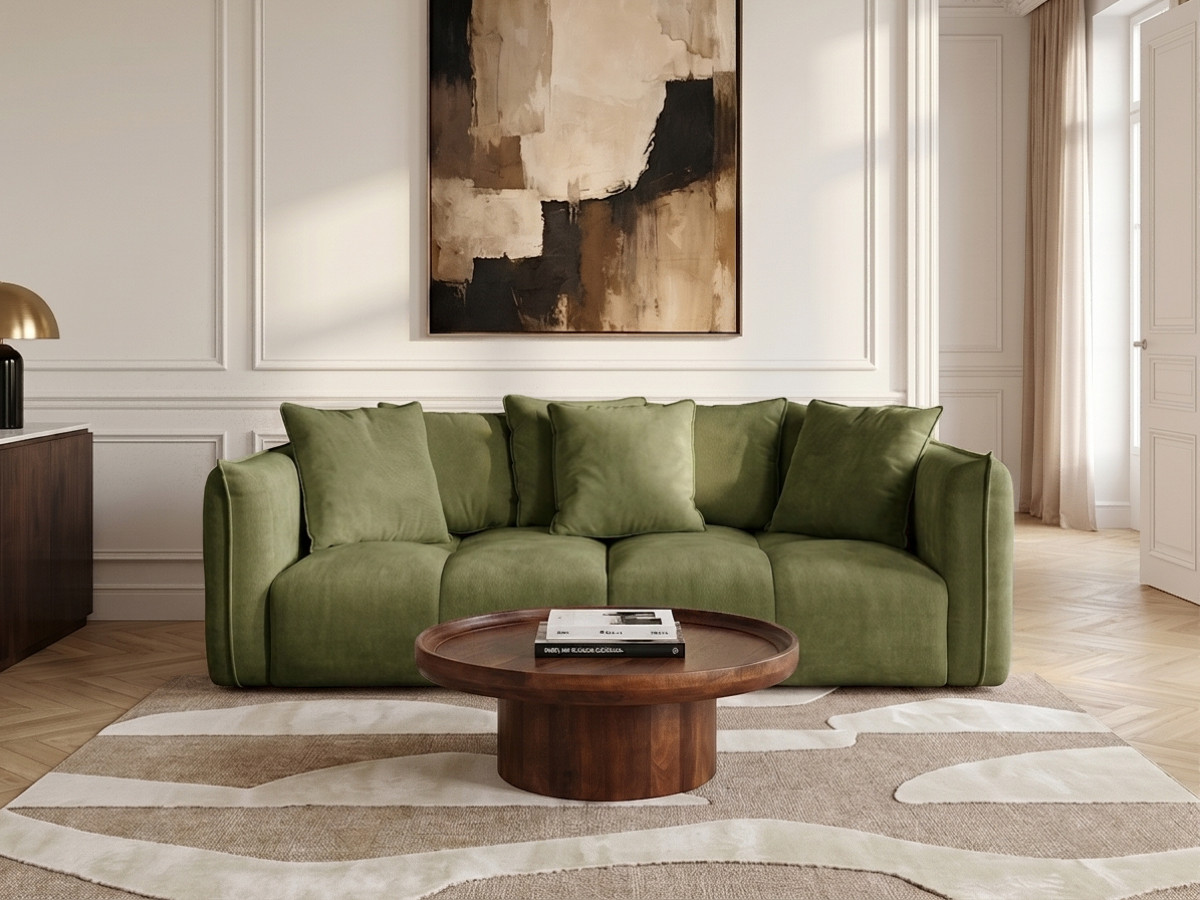 Bobochic Harlem Sofa 3-Sitzer Stoff Grün