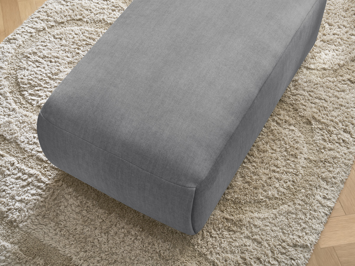 Bobochic Jana Pouf 63 × 114 cm Samt Dunkelgrau