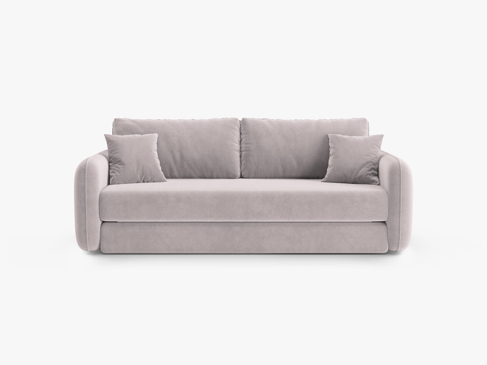 Micadoni Sofa mit Schlaffunktion Dormi 3-Sitzer Samt Salvador Hellgrau