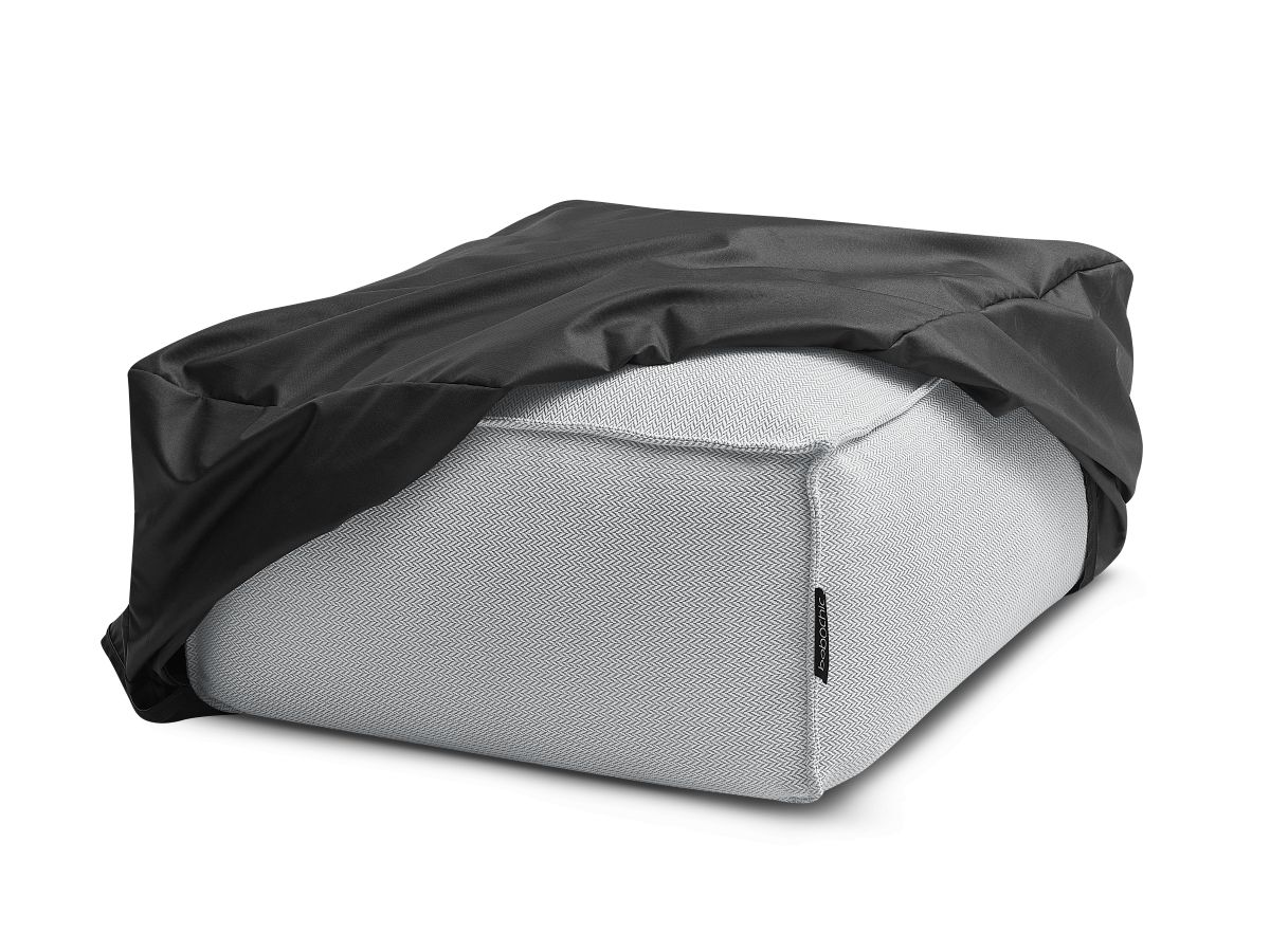 Bobochic Biarritz Pouf Melange-Stoff Grau