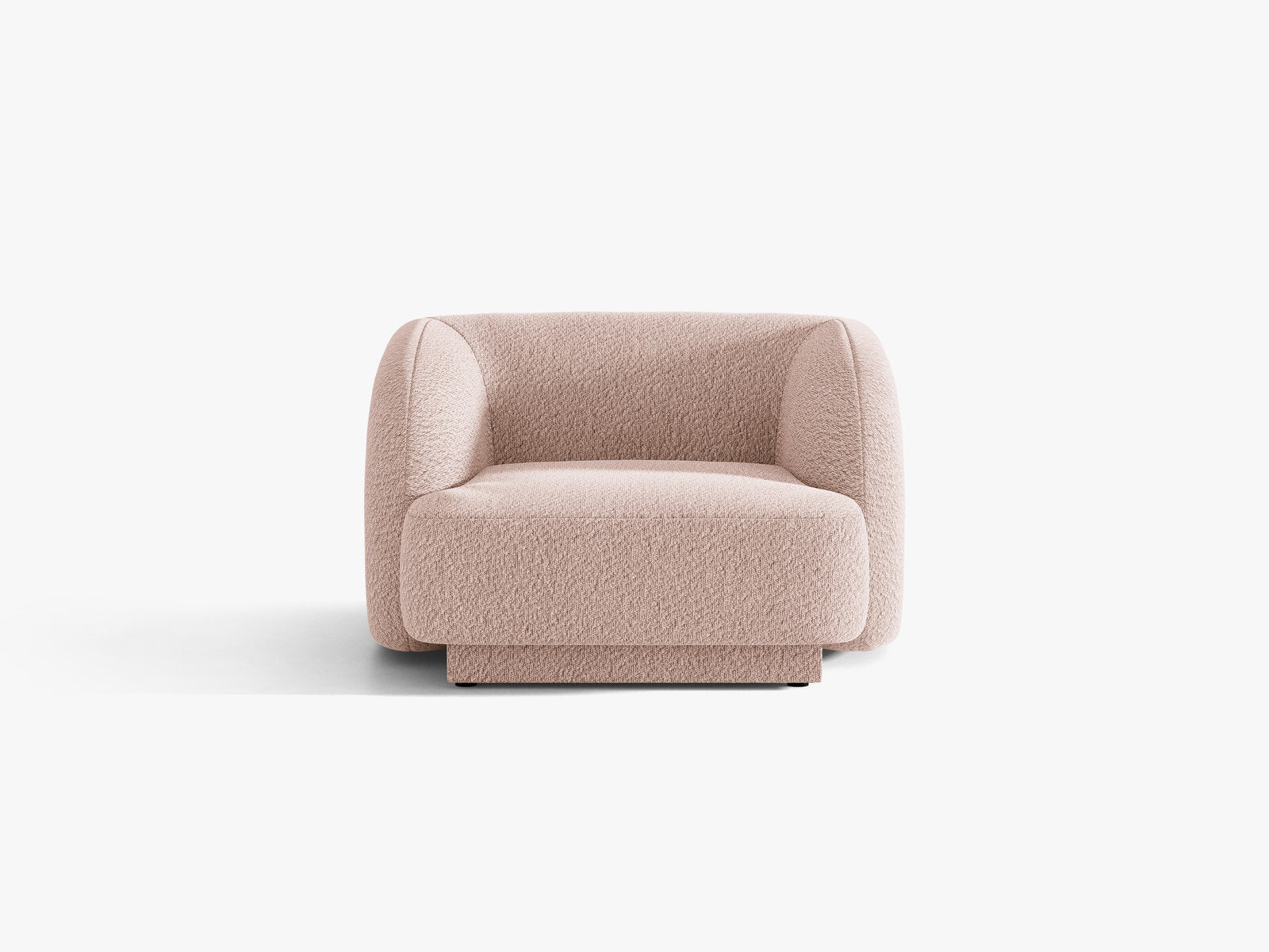Micadoni Sessel Miley 1-Sitzer Boucle Baloo Puderrosa