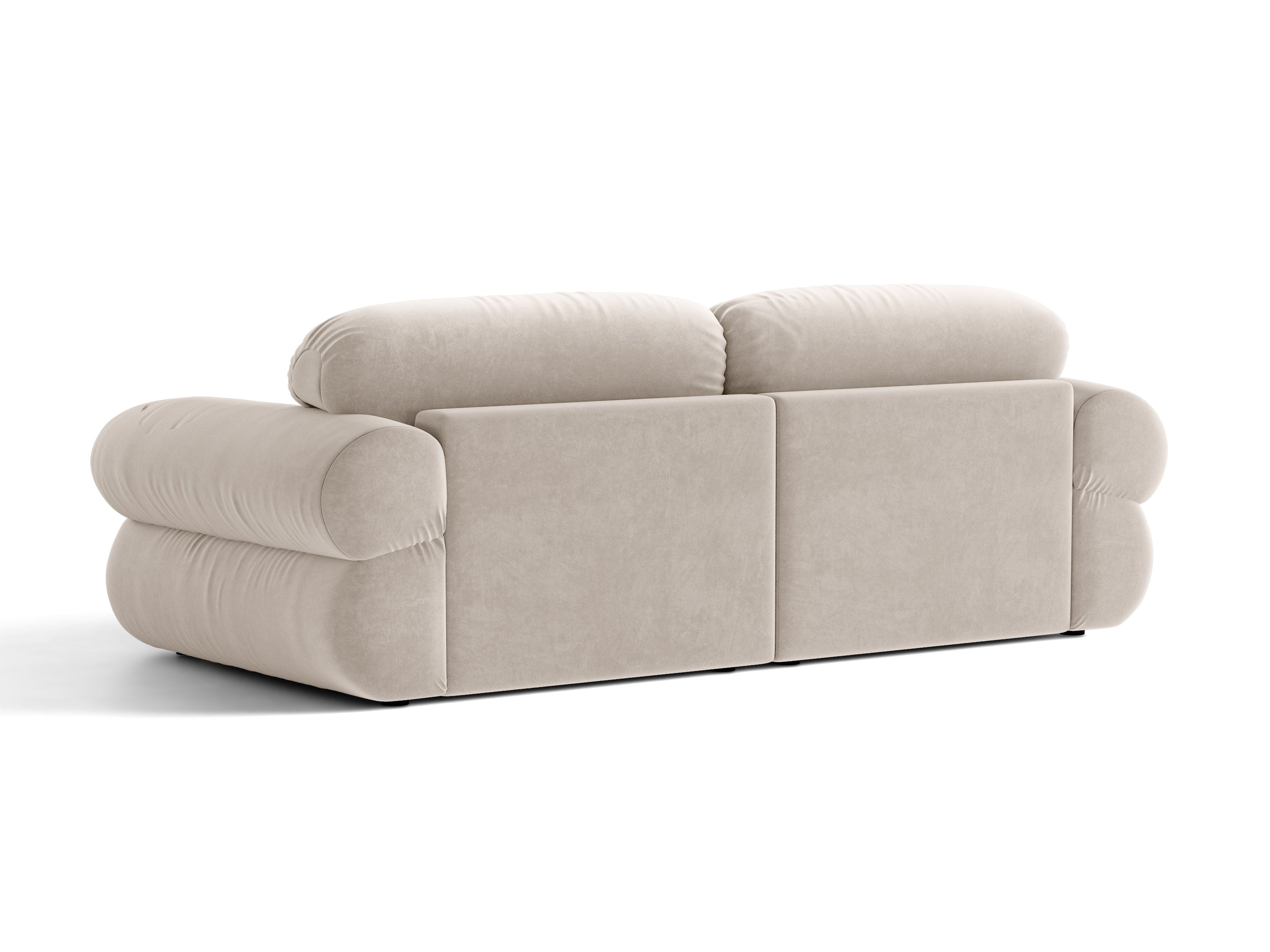 Micadoni Ophelia Sofa 3-Sitzer Samt Salvador Beige