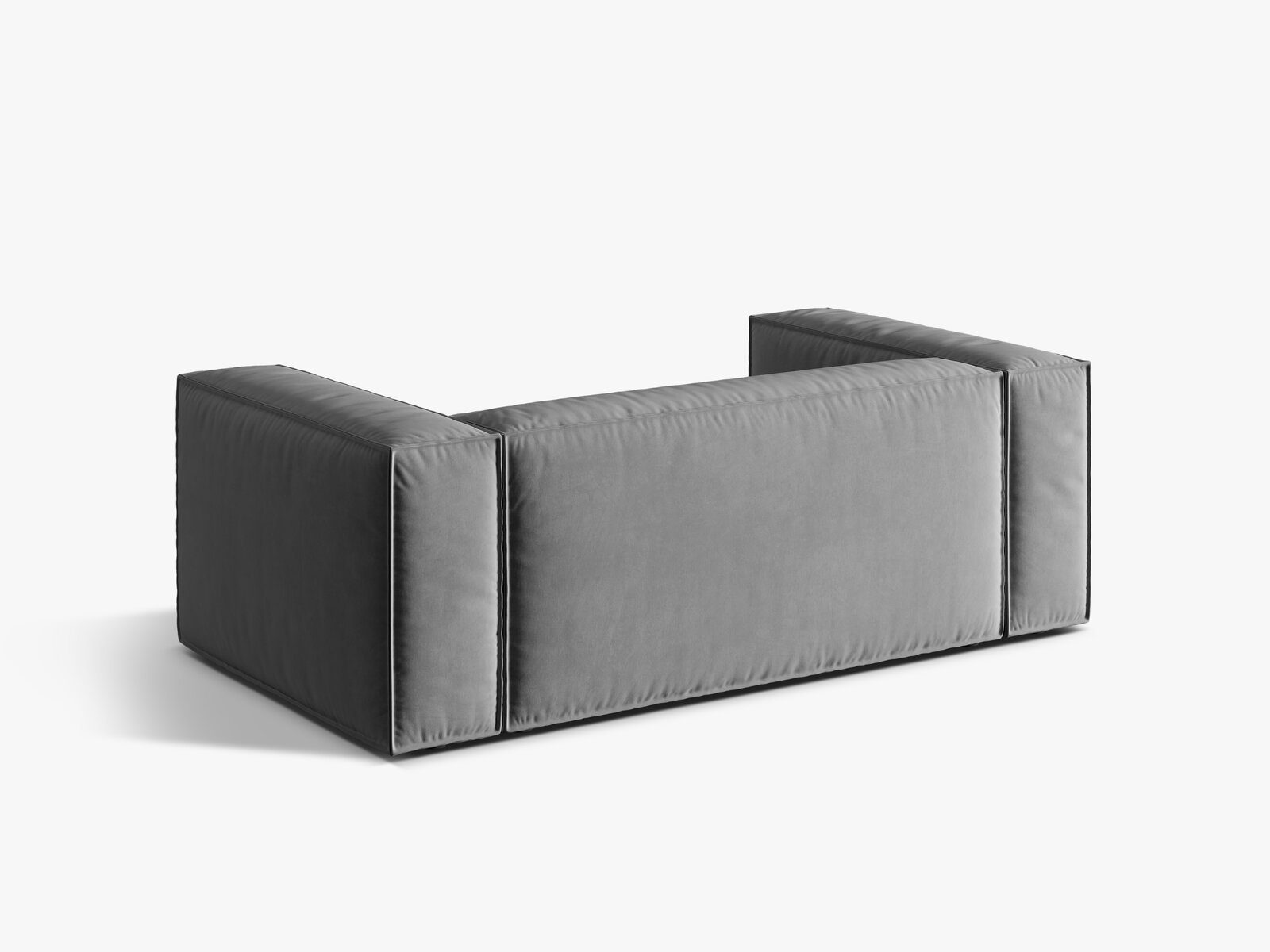 Micadoni Sofa Nuria 2-Sitzer Samt Grau