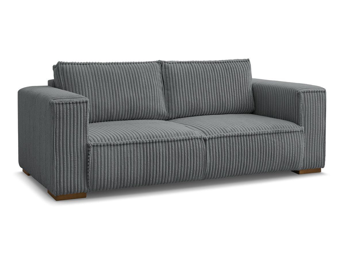 Bobochic Chelsea Sofa 2-Sitzer Breitcord weich Dunkelgrau
