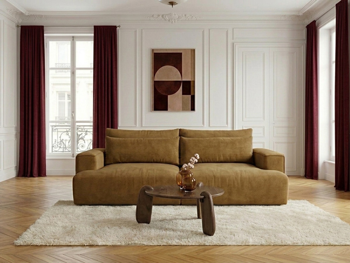 Bobochic Twiny Sofa 3-Sitzer Stoff Gelb