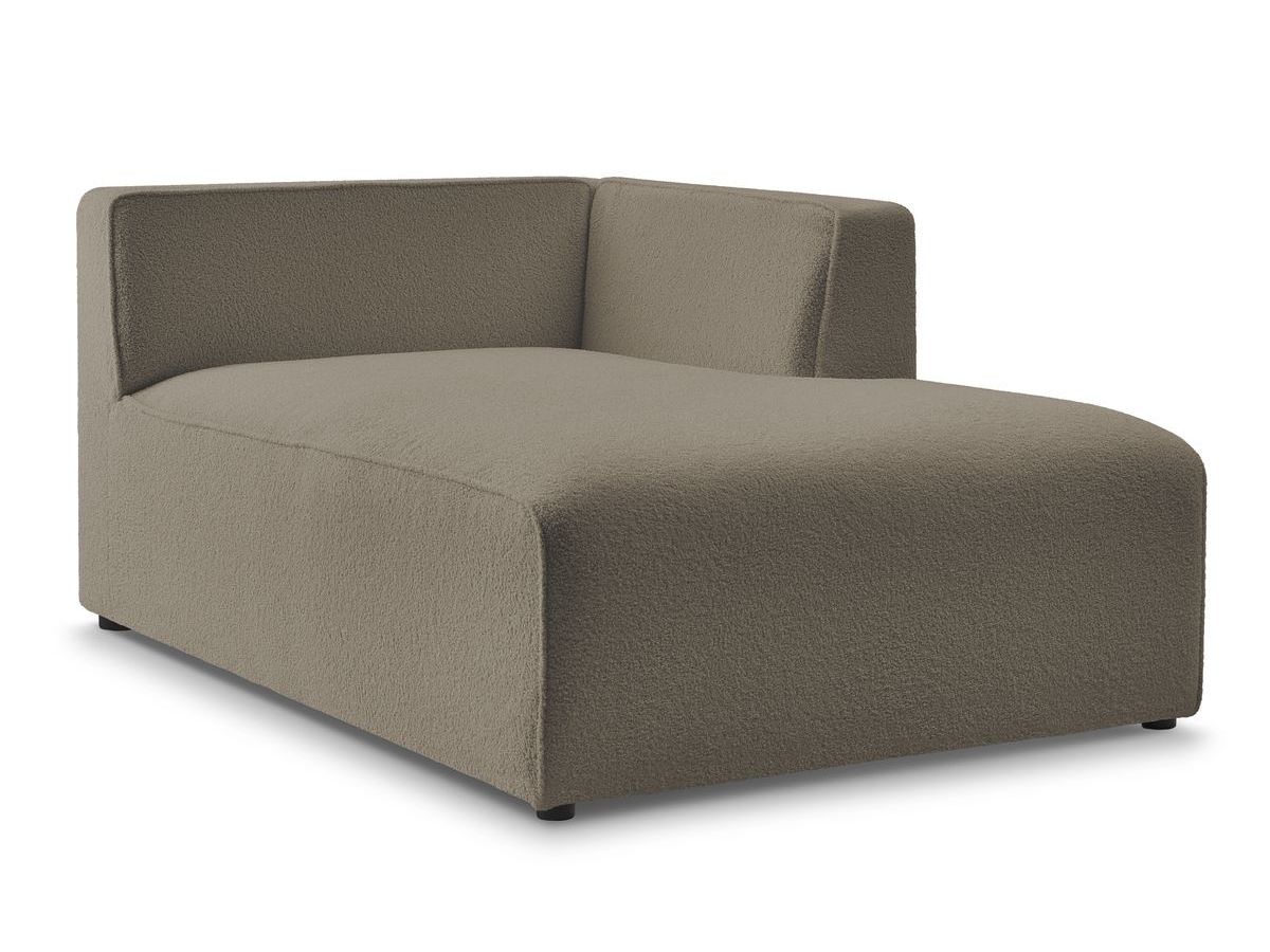 Bobochic Megeve Méridienne-Modul Bouclé-Stoff Braun Ecke rechts