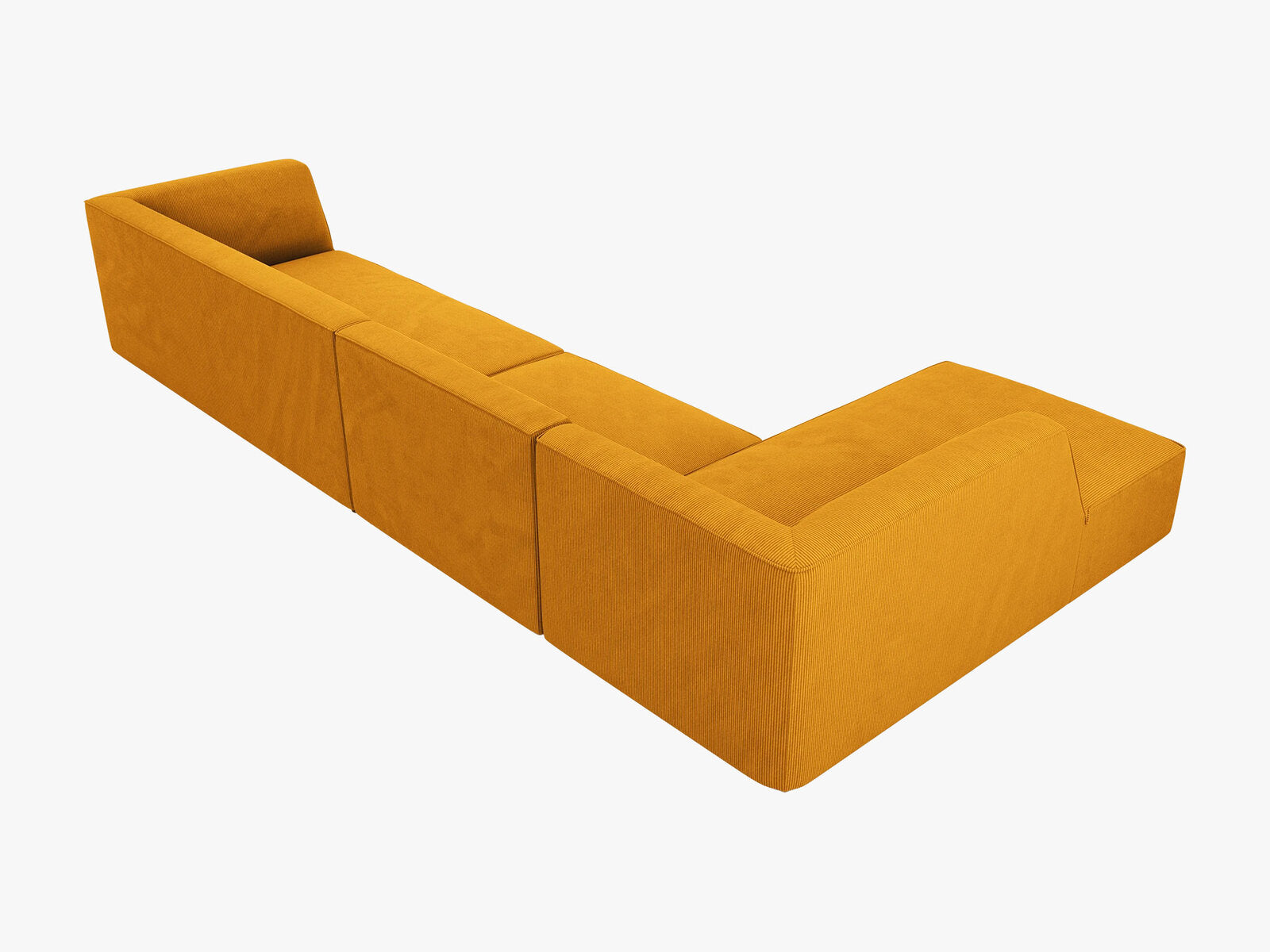 Micadoni Ecksofa Ruby 5-Sitzer Links Kord Scala Gelb