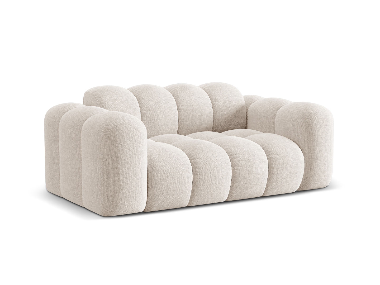 Cosmopolitan Design Sofa Treno 2-Sitzer Chenille Eden Helles Beige