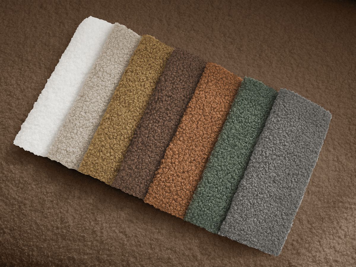 Bobochic Elina Sofa 6-Sitzer Bouclé-Stoff Braun