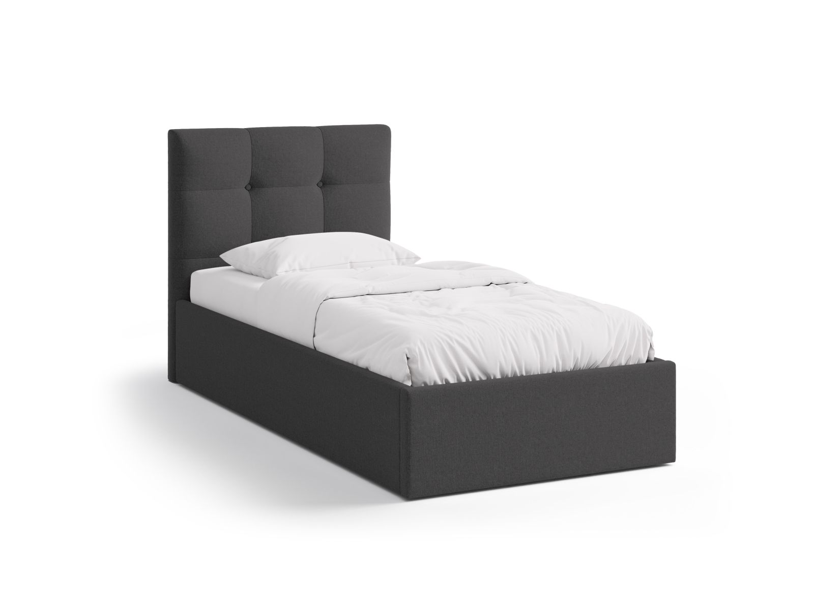 Micadoni Bett Phaedra Strukturierter Stoff Moly Anthrazit 90x200